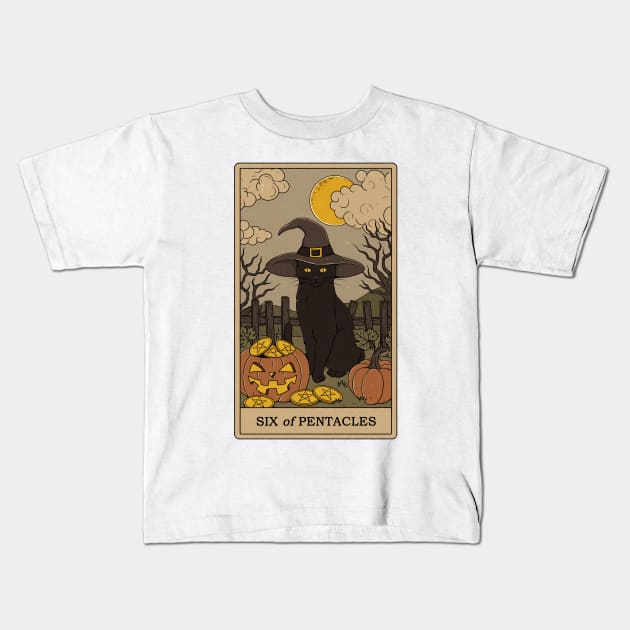 Six of Pentacles Kids T-Shirt by thiagocorrea